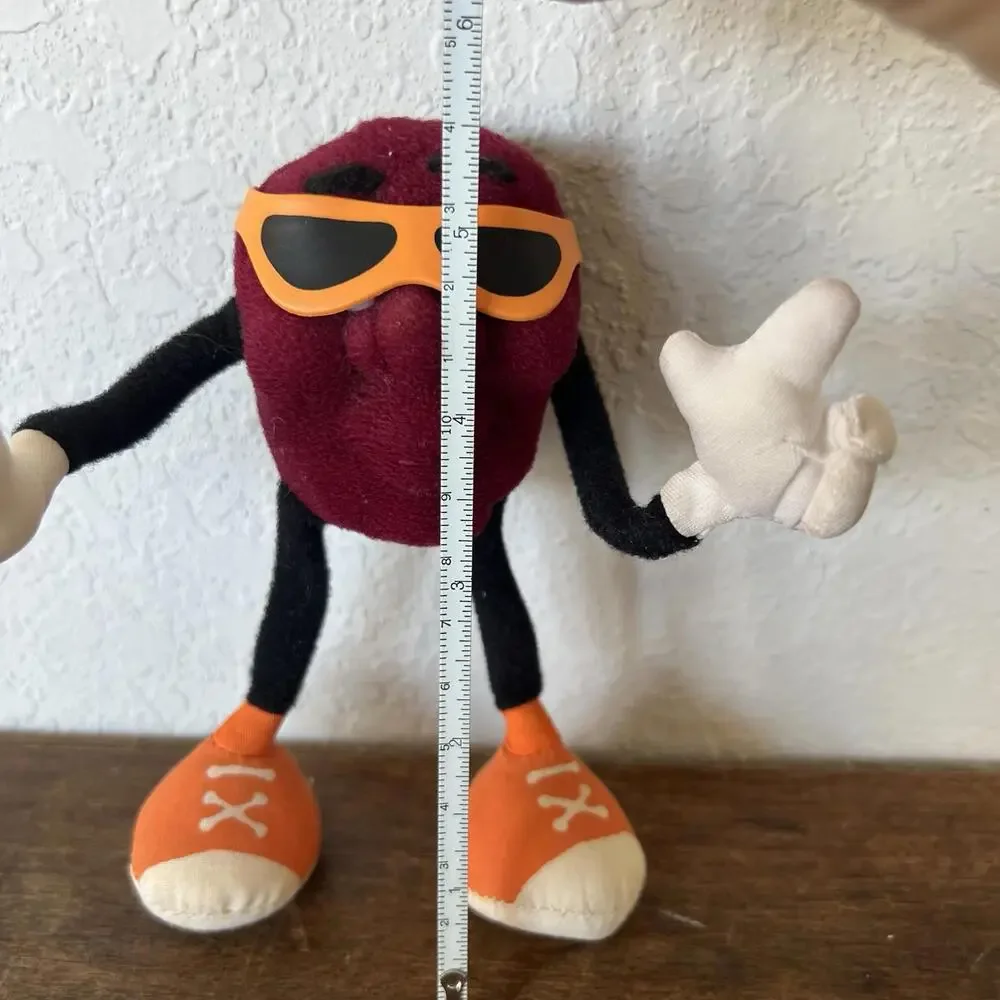*RARE* VINTAGE CALIFORNIA RAISINS - PLUSH ORANGE SHOE DANCER - POSEABLE No‎ Tag